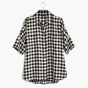 Madewell Courier Shirt in Black Buffalo Check